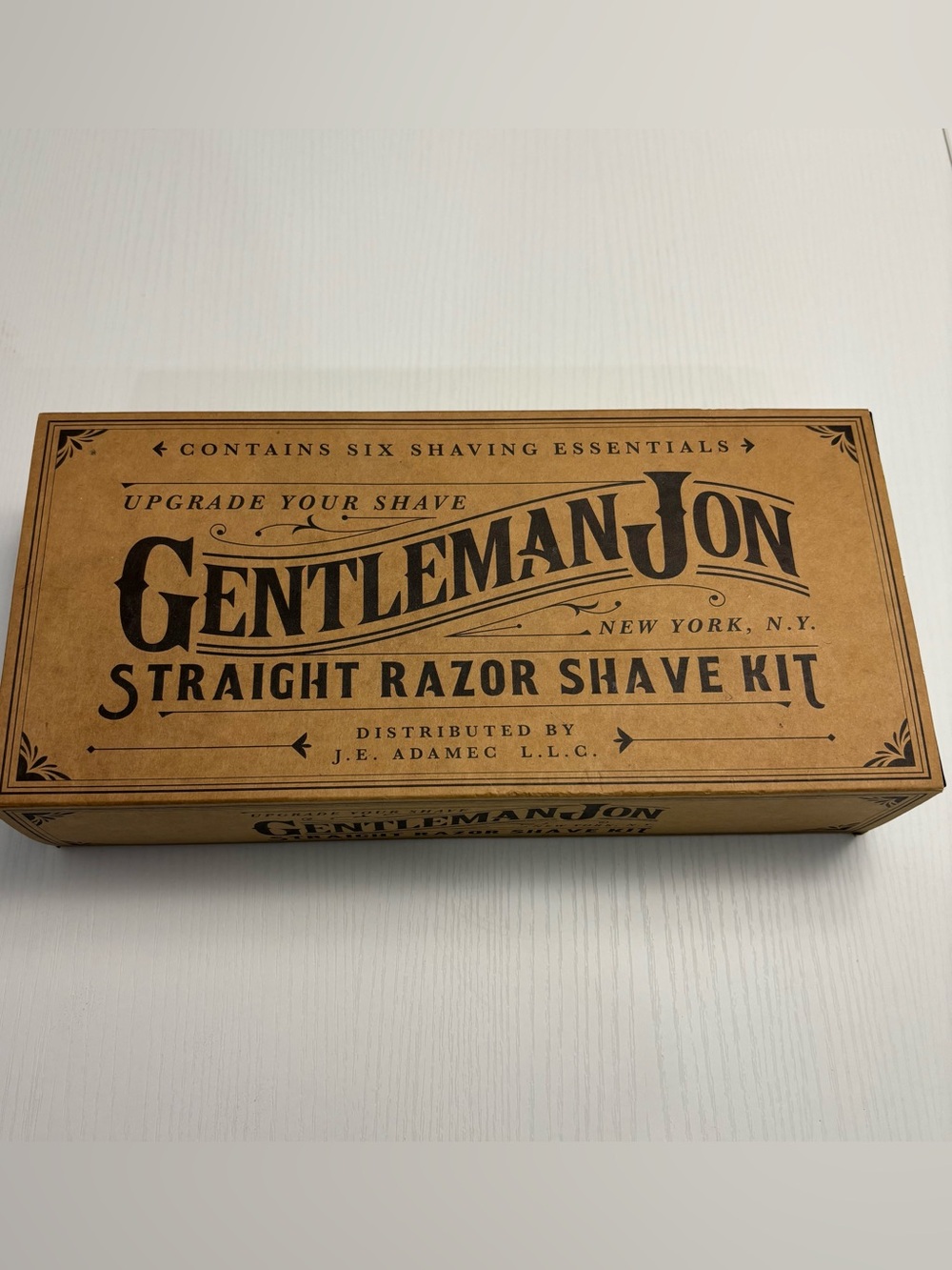 NWT Gentleman Jon Straight Razor Shave Kit 6-Piece Set